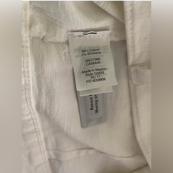 Madewell Womens White Light Wash High-Rise Denim Rolled Cuff Shorts Size 31 - Picture 11 of 13